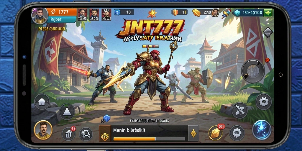 Tampilan antarmuka aplikasi JNT777 yang sederhana dan efisien.