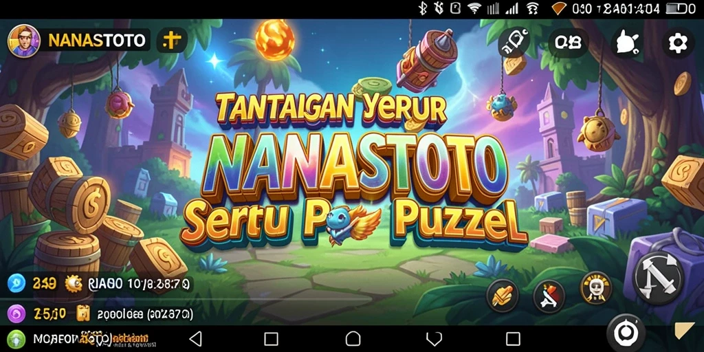 Tangkapan layar gameplay NANASTOTO dengan tantangan puzzle yang menarik.