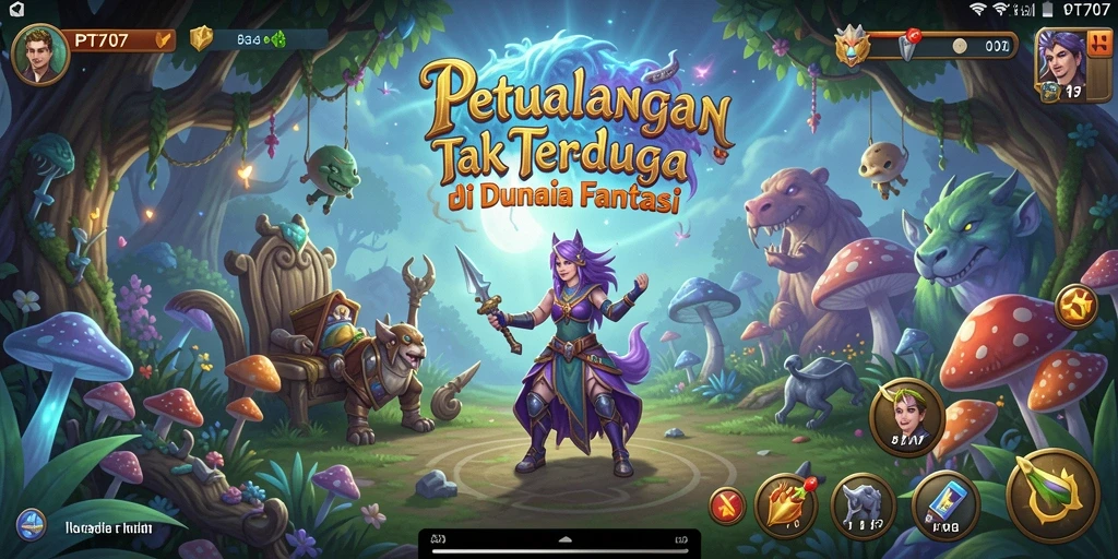 Tampilan menarik dari gameplay petualangan di PT707.